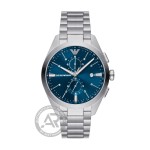 EMPORIO ARMANI Claudio Chronograph Silver Stainless Steel Bracelet AR11541